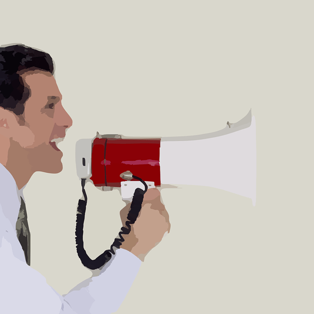 Old school guy megaphone