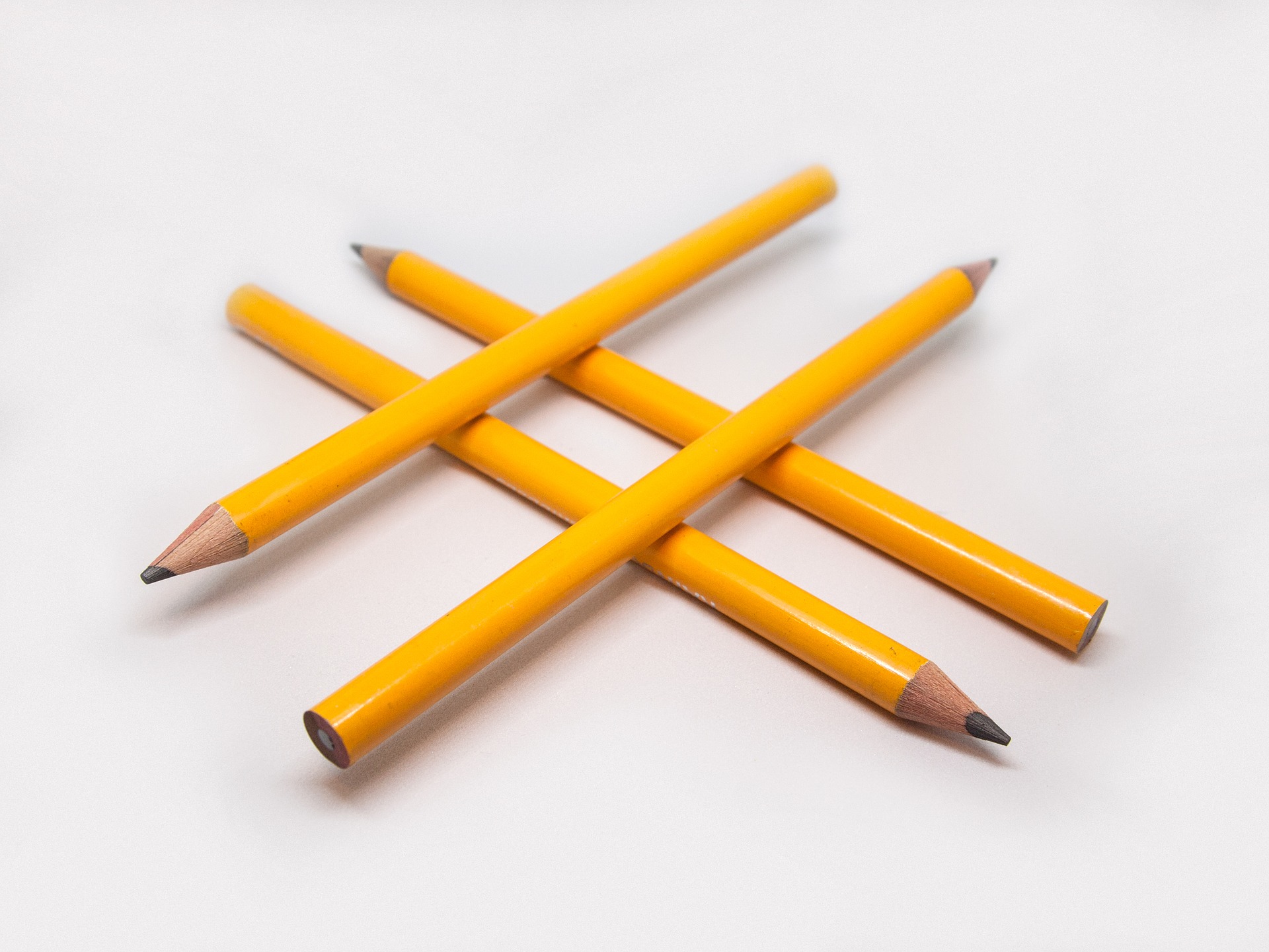 Pencils in hashtag formation