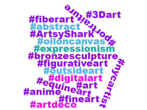 art hashtags
