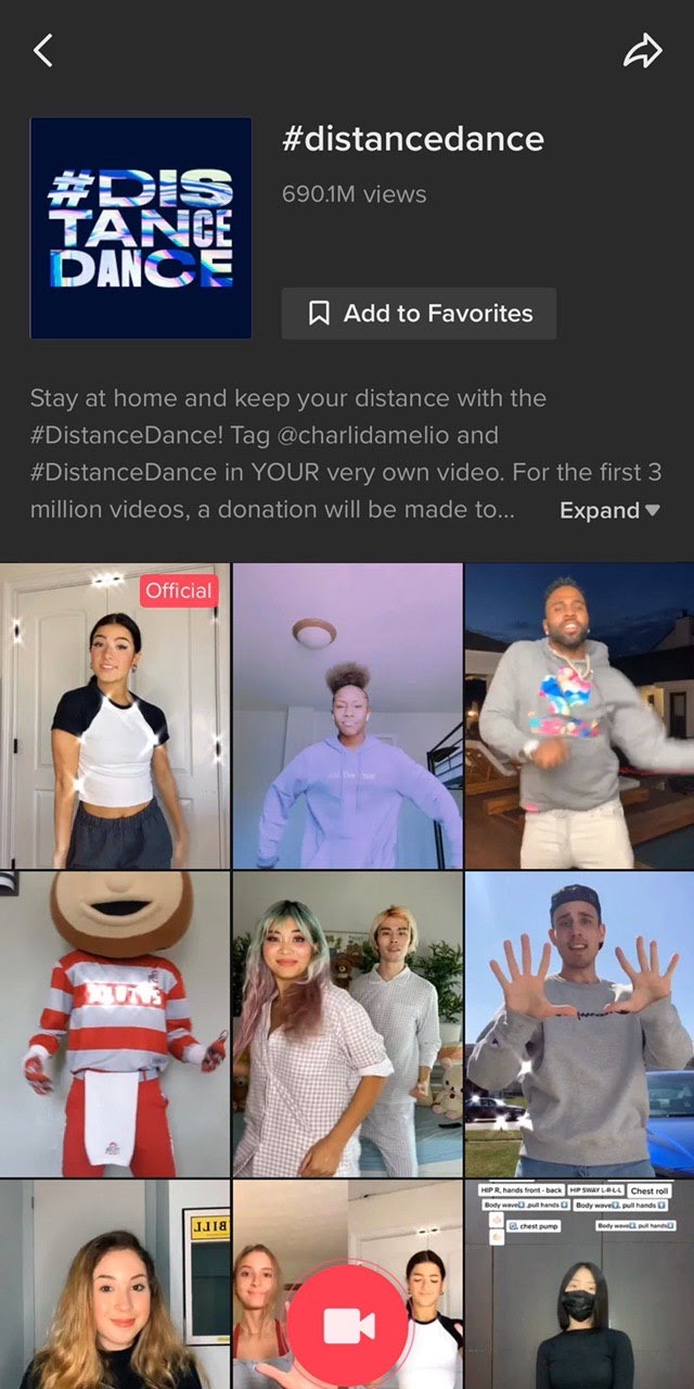 TikTok dance challenges